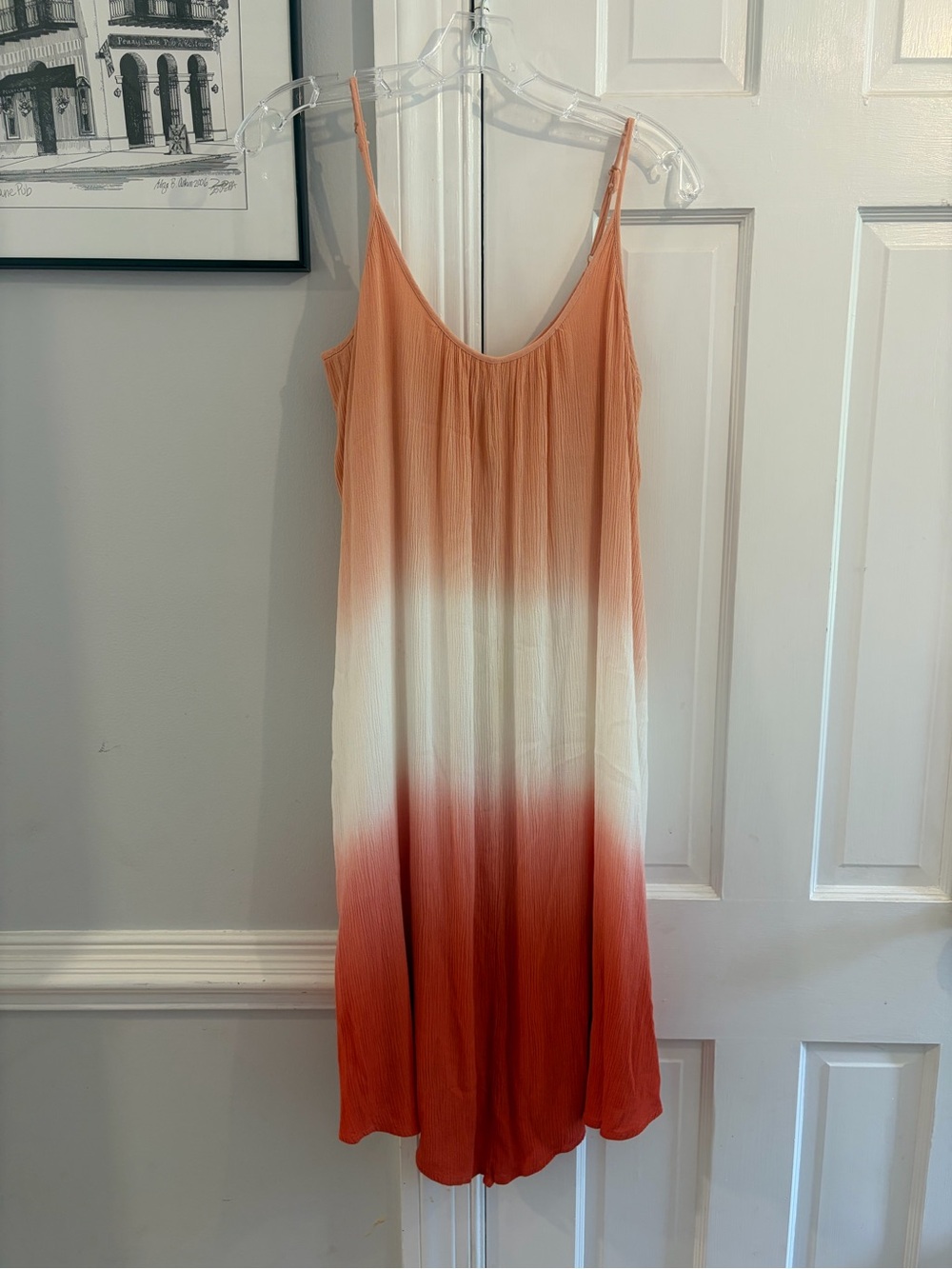 Knox Rose Peach Textured Sleeveless Top